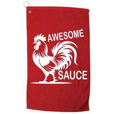 Awesome Sauce With Picture Of Rooster Golf Towel