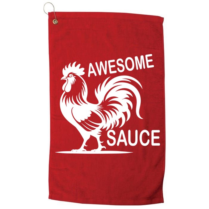 Awesome Sauce With Picture Of Rooster Golf Towel