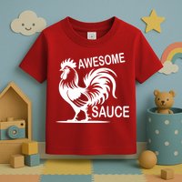 Awesome Sauce With Picture Of Rooster Toddler T-Shirt