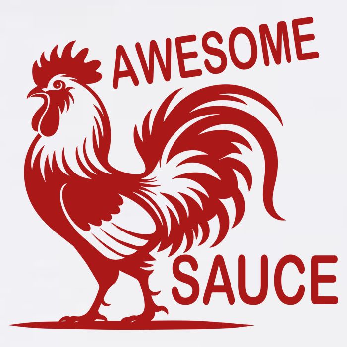 Awesome Sauce With Picture Of Rooster Garment-Dyed Sweatshirt
