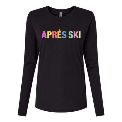 Après Ski Winter Sports Gift Womens Cotton Relaxed Long Sleeve T-Shirt