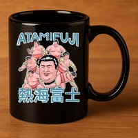 Atamifuji Sumo Wrestler Japan 熱海富士 相撲 11oz C Handle Ceramic Mug