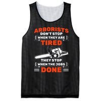 Arborists Stop When Job Is Done Tree Work Arborist Mesh Reversible Basketball Jersey Tank