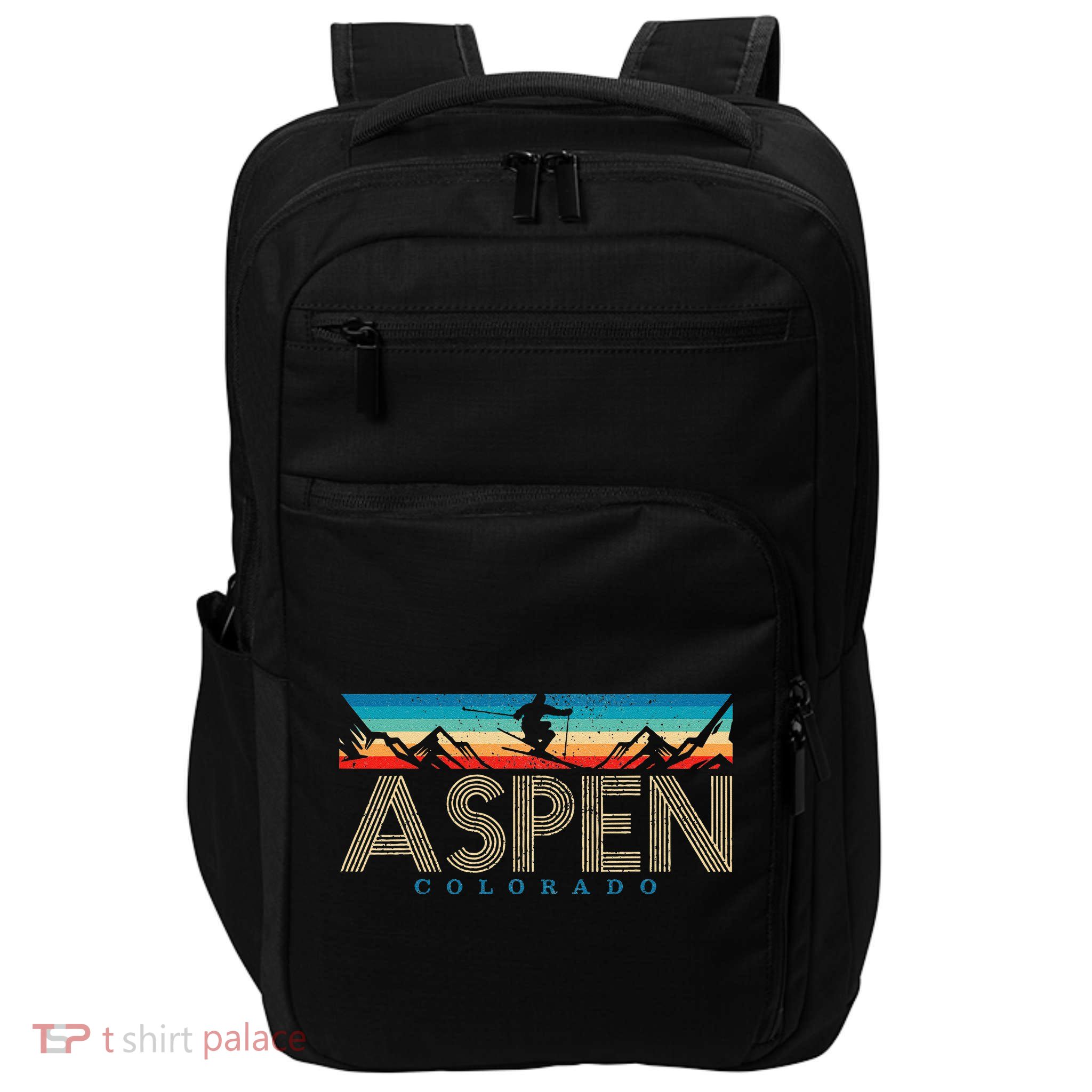 Aspen Skiing Winter Sport Colorado Ski Souvenir Impact Tech Backpack