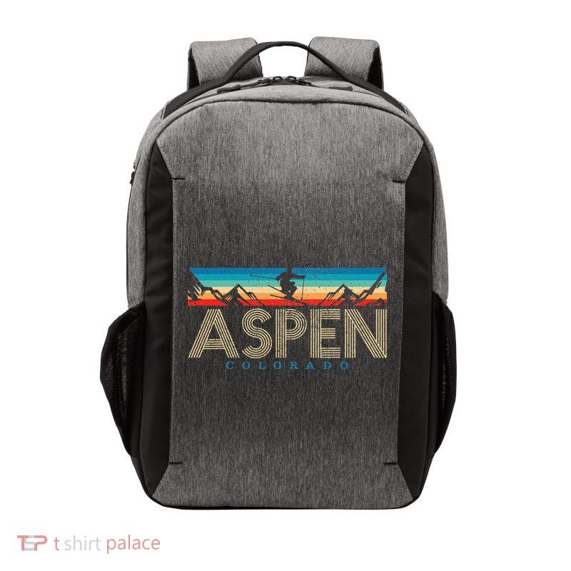 Aspen Skiing Winter Sport Colorado Ski Souvenir Vector Backpack