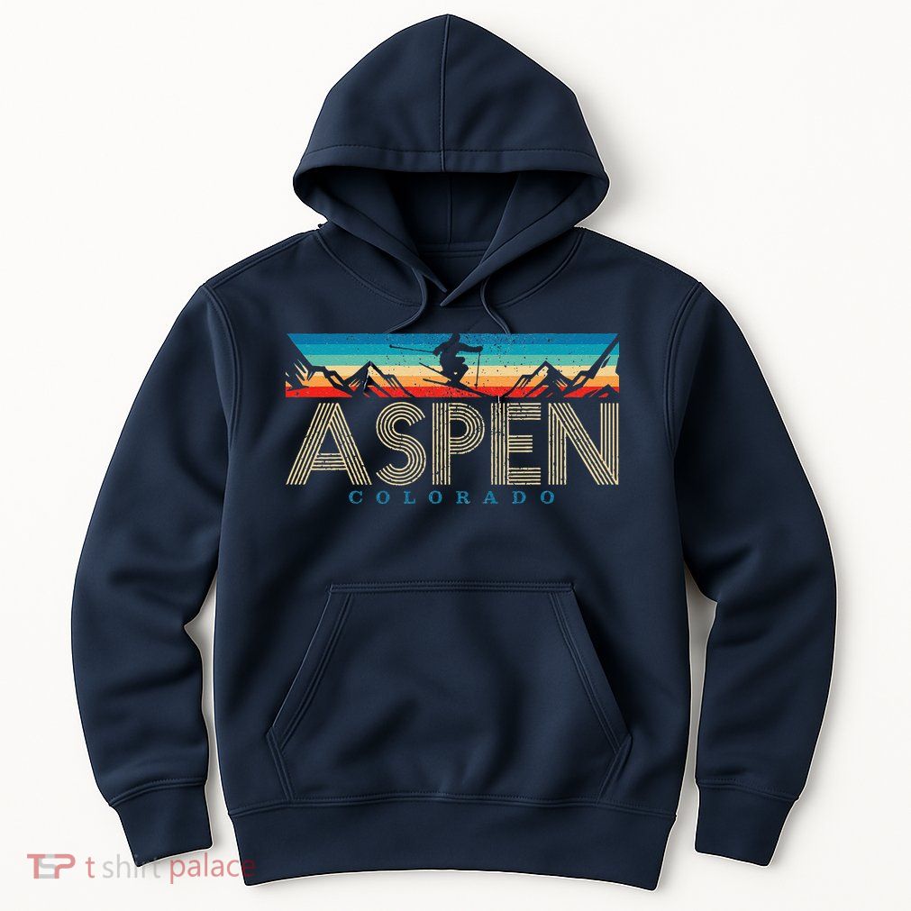 Aspen Skiing Winter Sport Colorado Ski Souvenir Hoodie