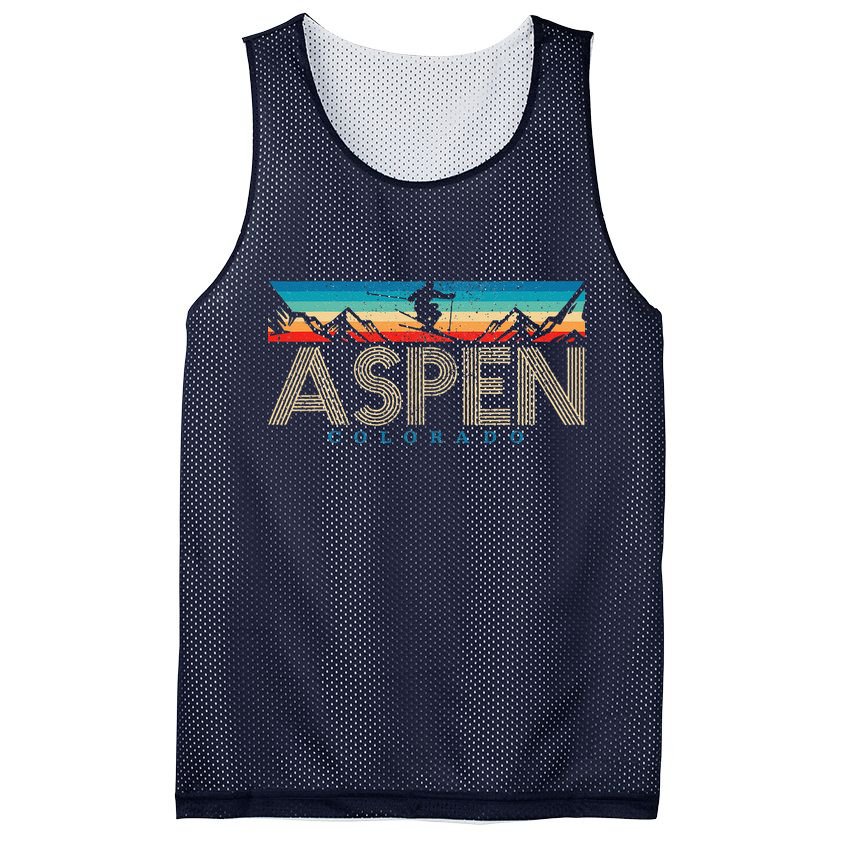 Aspen Skiing Winter Sport Colorado Ski Souvenir Mesh Reversible Basketball Jersey Tank