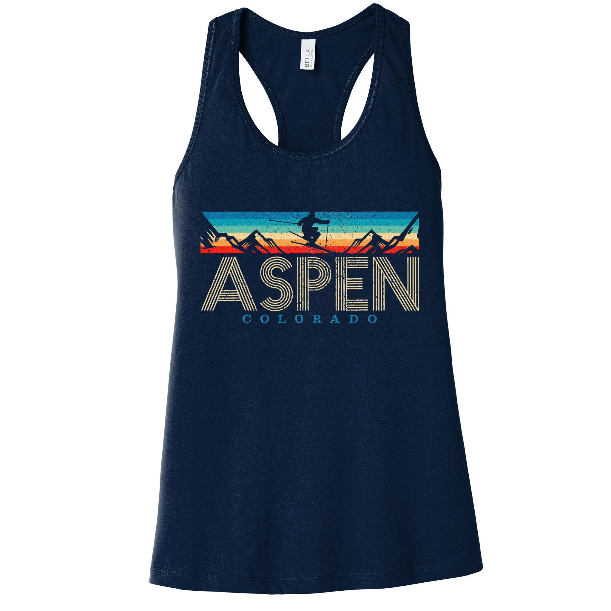 Aspen Skiing Winter Sport Colorado Ski Souvenir Womens Tank Top