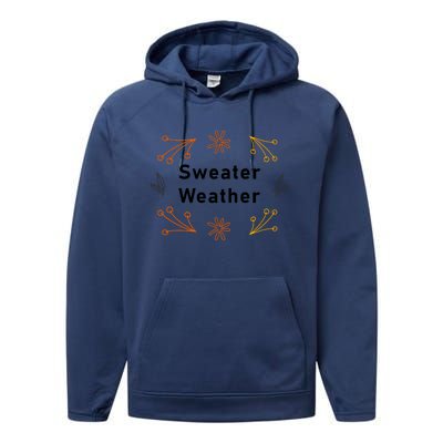 Autumn Sweater Weather Graphic Performance Fleece Hoodie