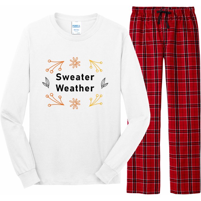 Autumn Sweater Weather Graphic Long Sleeve Pajama Set