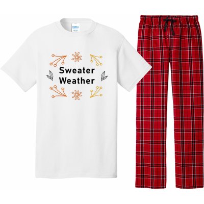 Autumn Sweater Weather Graphic Pajama Set