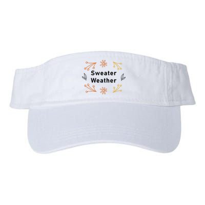 Autumn Sweater Weather Graphic Valucap Bio-Washed Visor