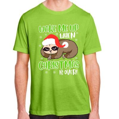 Antichristmas Sloth Wake Me Up Ugly Christmas Meaningful Gift Adult ChromaSoft Performance T-Shirt