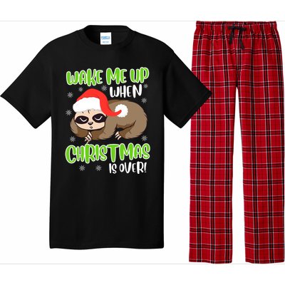 Antichristmas Sloth Wake Me Up Ugly Christmas Meaningful Gift Pajama Set