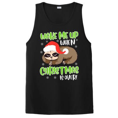 Antichristmas Sloth Wake Me Up Ugly Christmas Meaningful Gift PosiCharge Competitor Tank