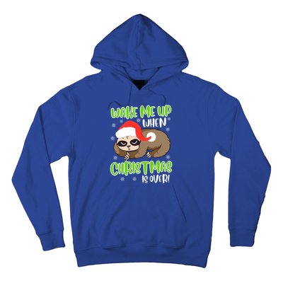 Antichristmas Sloth Wake Me Up Ugly Christmas Meaningful Gift Hoodie