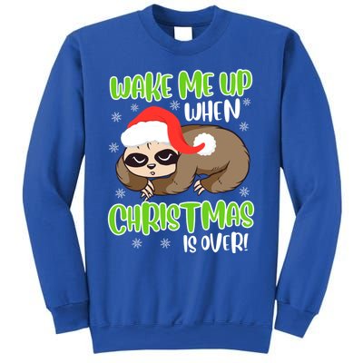 Antichristmas Sloth Wake Me Up Ugly Christmas Meaningful Gift Sweatshirt