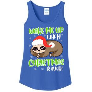 Antichristmas Sloth Wake Me Up Ugly Christmas Meaningful Gift Ladies Essential Tank