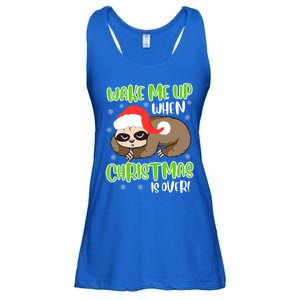 Antichristmas Sloth Wake Me Up Ugly Christmas Meaningful Gift Ladies Essential Flowy Tank