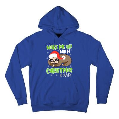 Antichristmas Sloth Wake Me Up Ugly Christmas Meaningful Gift Tall Hoodie