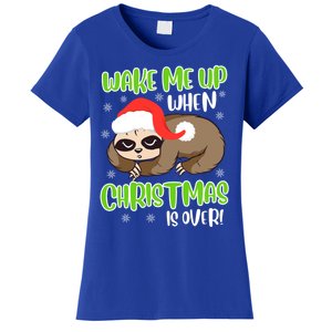 Antichristmas Sloth Wake Me Up Ugly Christmas Meaningful Gift Women's T-Shirt