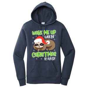 Antichristmas Sloth Wake Me Up Ugly Christmas Meaningful Gift Women's Pullover Hoodie