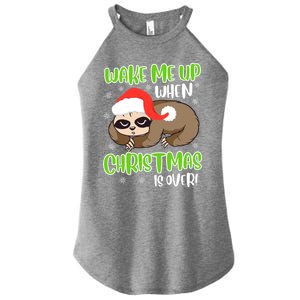 Antichristmas Sloth Wake Me Up Ugly Christmas Meaningful Gift Women's Perfect Tri Rocker Tank