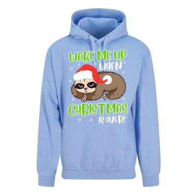 Antichristmas Sloth Wake Me Up Ugly Christmas Meaningful Gift Unisex Surf Hoodie