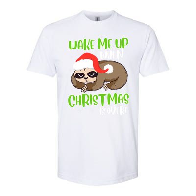 Antichristmas Sloth Wake Me Up Ugly Christmas Meaningful Gift Softstyle CVC T-Shirt