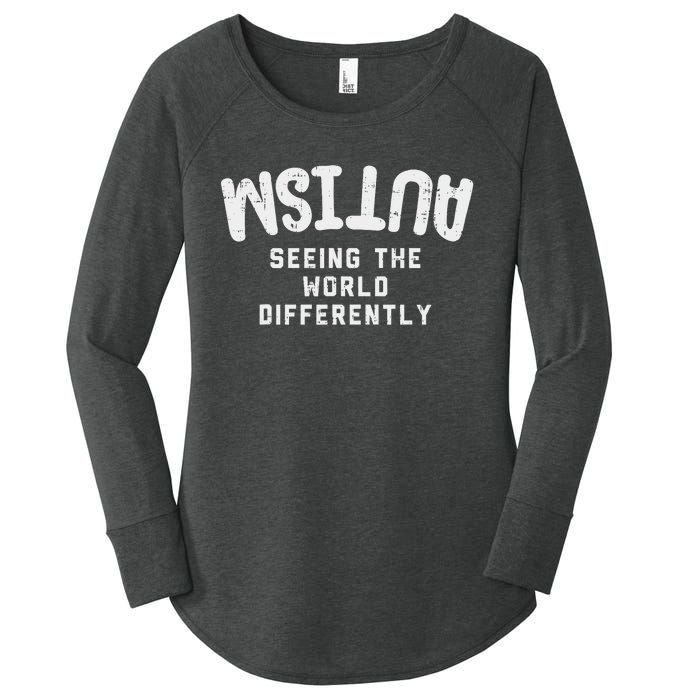 Autism Seeing World Differently Awareness Autistic Women's Perfect Tri Tunic Long Sleeve Shirt