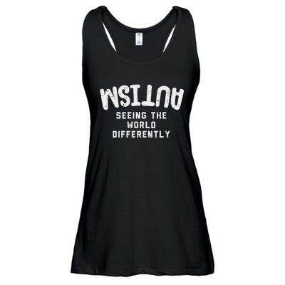 Autism Seeing World Differently Awareness Autistic Ladies Essential Flowy Tank