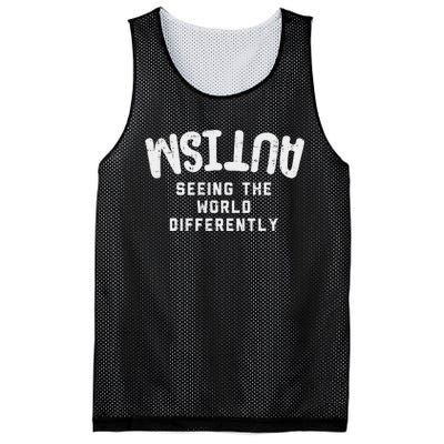 Autism Seeing World Differently Awareness Autistic Mesh Reversible Basketball Jersey Tank