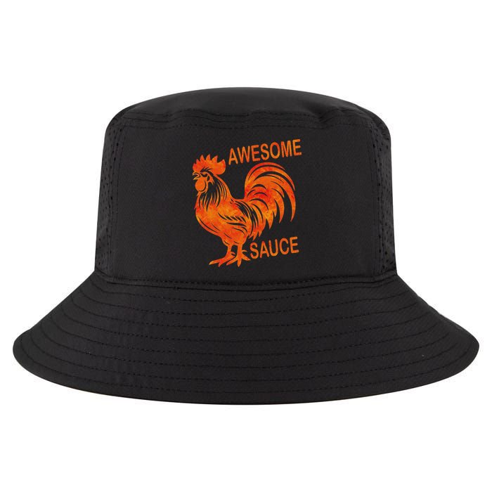 Awesome Sauce With Picture Of Rooster Cool Comfort Performance Bucket Hat
