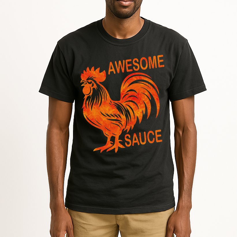 Awesome Sauce With Picture Of Rooster Tall T-Shirt
