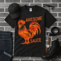 Awesome Sauce With Picture Of Rooster Tall T-Shirt
