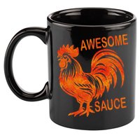 Awesome Sauce With Picture Of Rooster 11oz C Handle Ceramic Mug