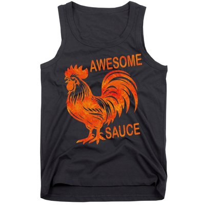 Awesome Sauce With Picture Of Rooster Tank Top