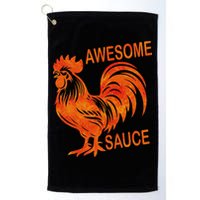 Awesome Sauce With Picture Of Rooster Golf Towel