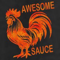 Awesome Sauce With Picture Of Rooster Golf Towel