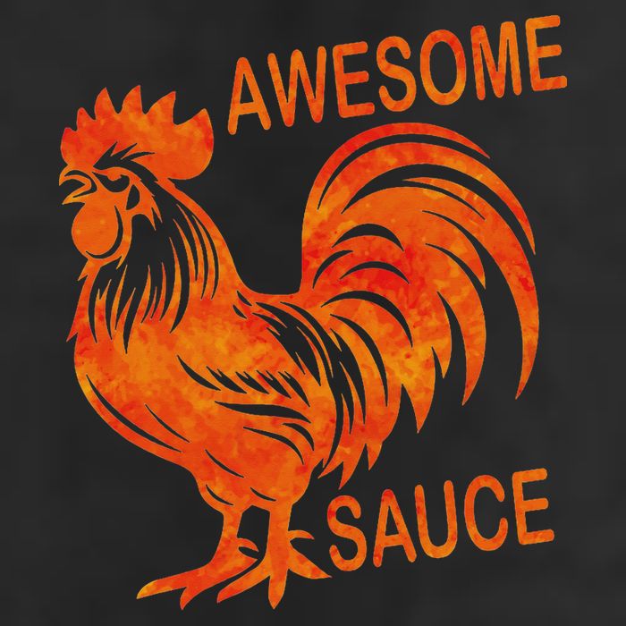 Awesome Sauce With Picture Of Rooster Golf Towel