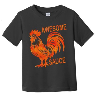 Awesome Sauce With Picture Of Rooster Toddler T-Shirt