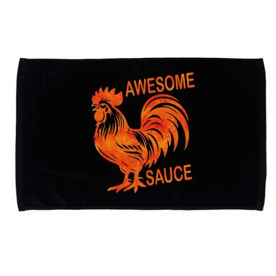 Awesome Sauce With Picture Of Rooster Microfiber Hand Towel