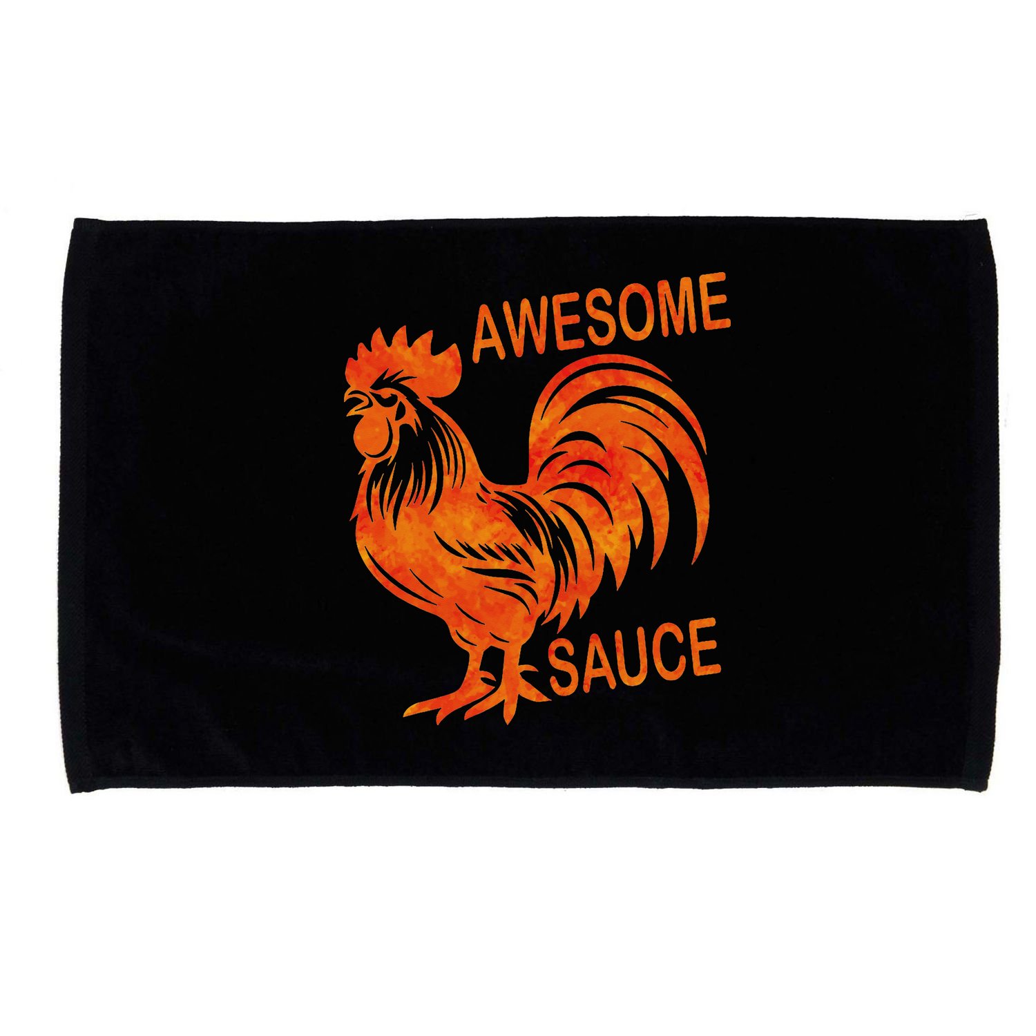 Awesome Sauce With Picture Of Rooster Microfiber Hand Towel