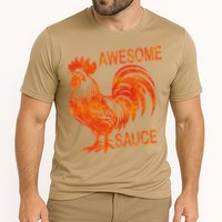 Awesome Sauce With Picture Of Rooster Performance Shirt