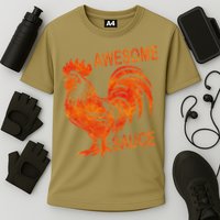 Awesome Sauce With Picture Of Rooster Performance Shirt
