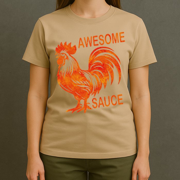 Awesome Sauce With Picture Of Rooster T-Shirt