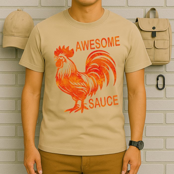 Awesome Sauce With Picture Of Rooster T-Shirt
