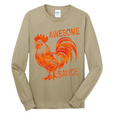 Awesome Sauce With Picture Of Rooster Tall Long Sleeve T-Shirt