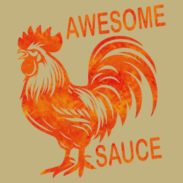 Awesome Sauce With Picture Of Rooster Tall Long Sleeve T-Shirt
