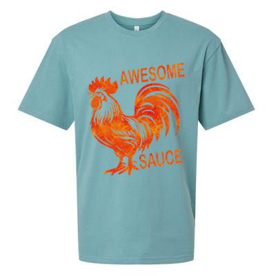 Awesome Sauce With Picture Of Rooster Sueded Cloud Jersey T-Shirt